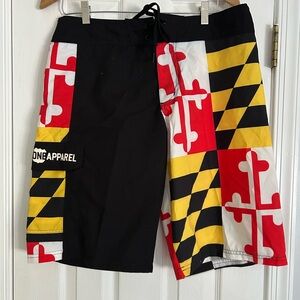 Men's Maryland Pattern Swim Board Shorts